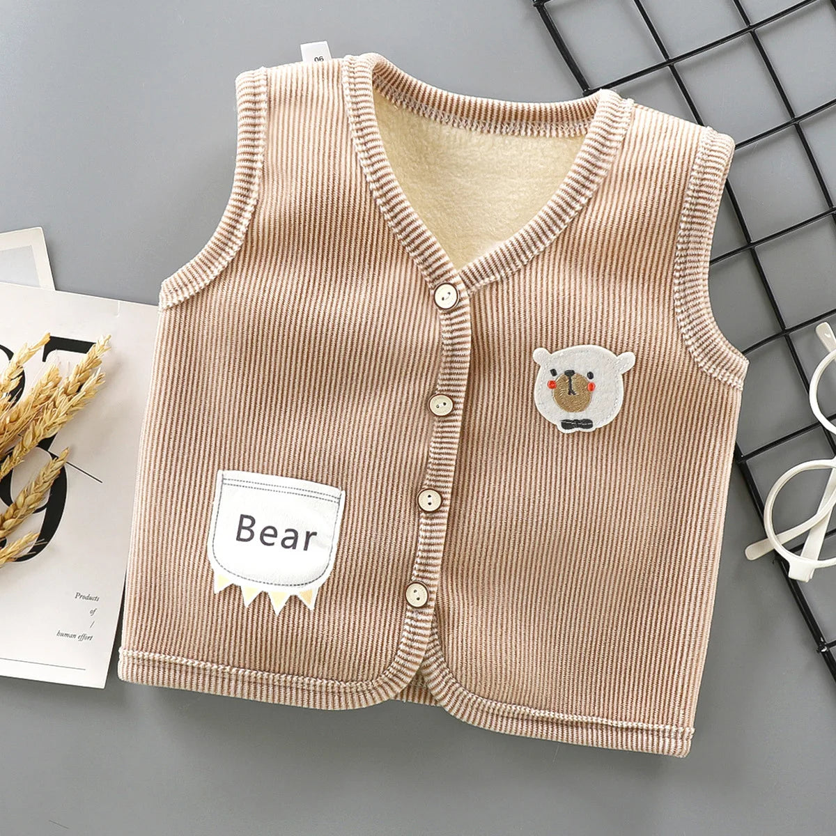 Colete Infantil Sem Manga Unissex - Roupa Crianca Primavera (4-6 Anos)