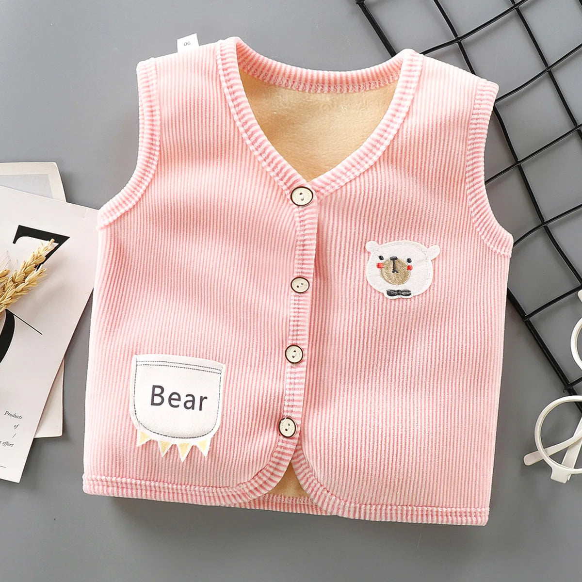 Colete Infantil Sem Manga Unissex - Roupa Crianca Primavera (4-6 Anos)